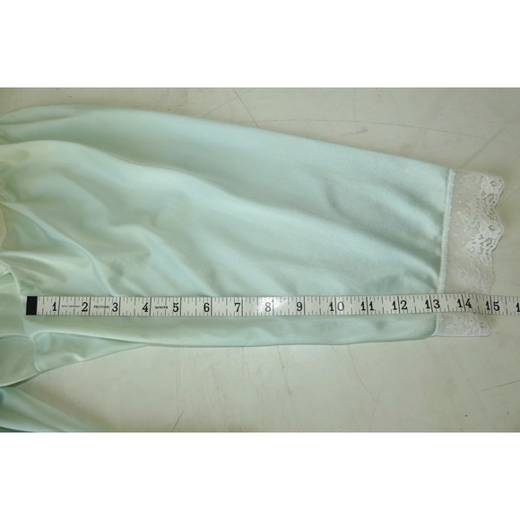 Vintage BARBIZON Lace Pearl Nightgown SMALL Lingerie Long Coquette Modest - Picture 4 of 7